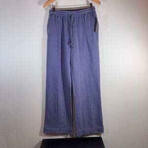 No Boundaries Blue Indigo Sweatpants – Women’s S, Drawstring Waist & Pockets NWT